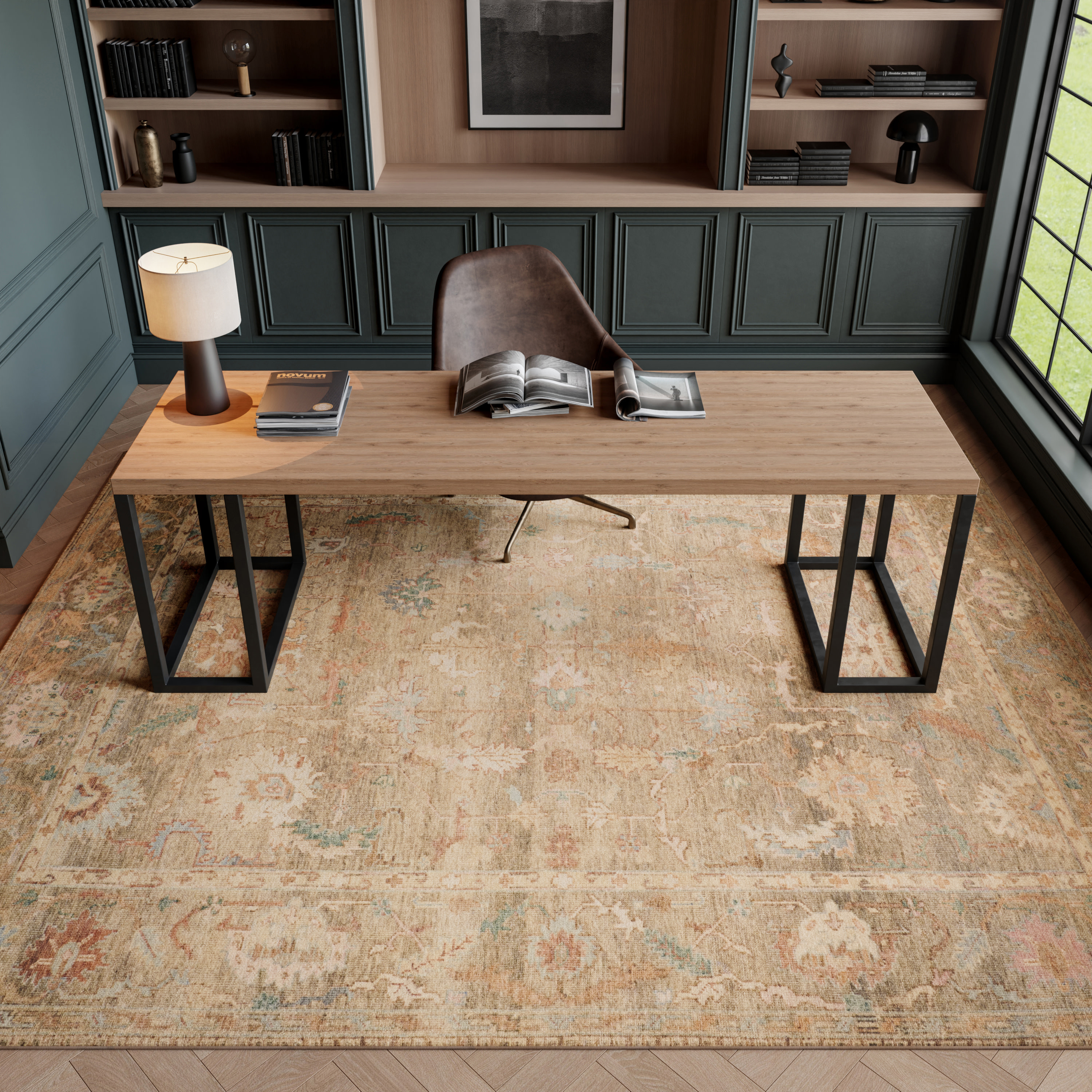 Nourison Vintage Washables 9' x 12' Taupe Multicolor Vintage Indoor Rug