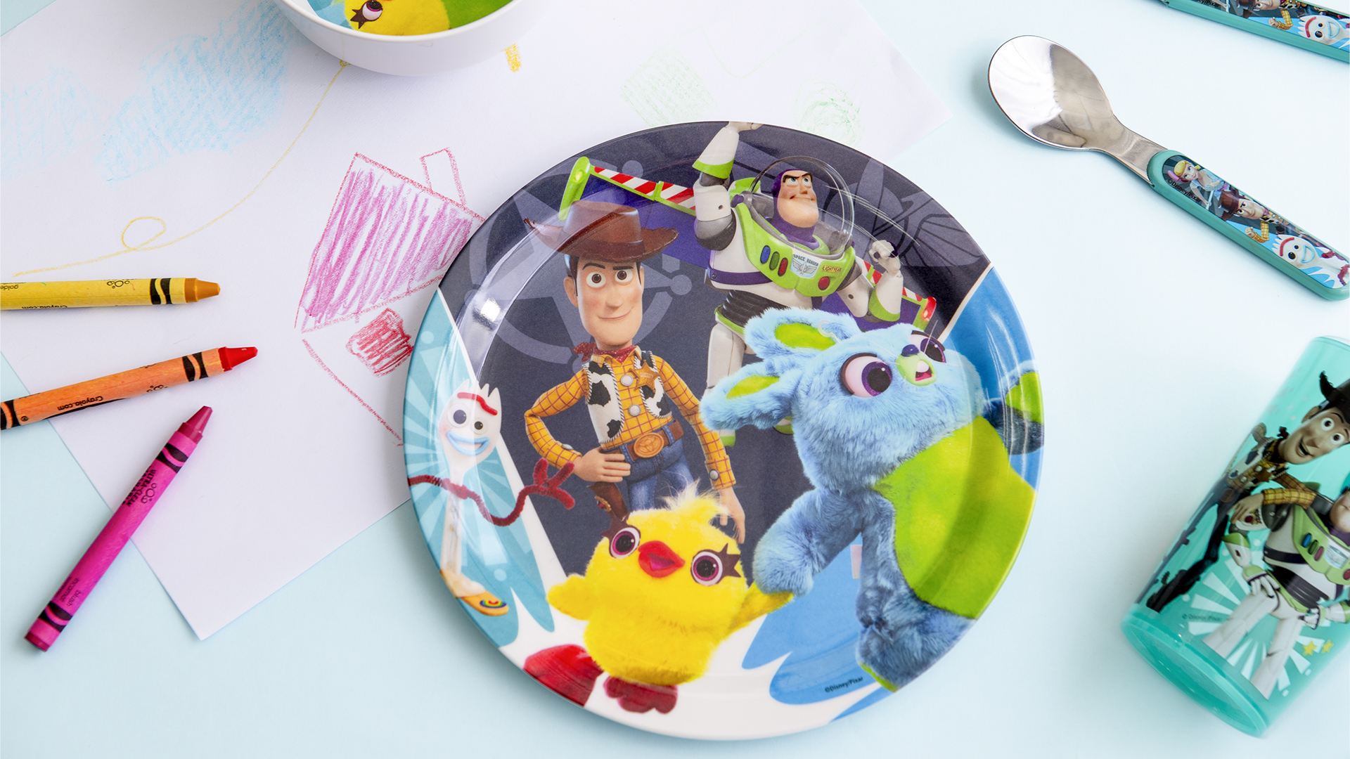 Disney Pixar Dinnerware Set, Woody, Buzz and Friends, 5-piece set slideshow image 2 Disney Pixar Dinnerware Set, Woody, Buzz and Friends, 5-piece set slideshow image 2