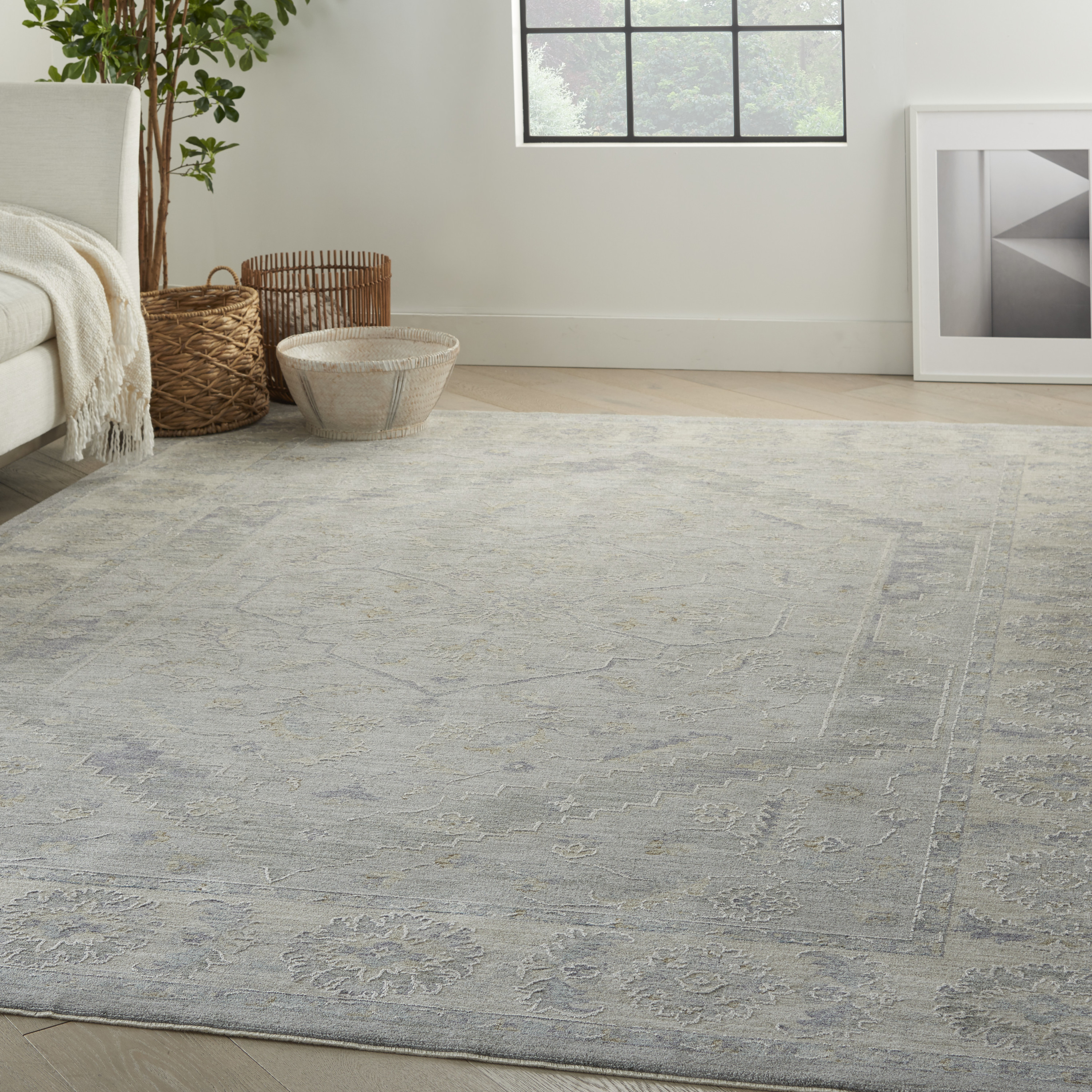 Nourison Infinite 7'10" x 10'4" Grey Vintage Indoor Rug