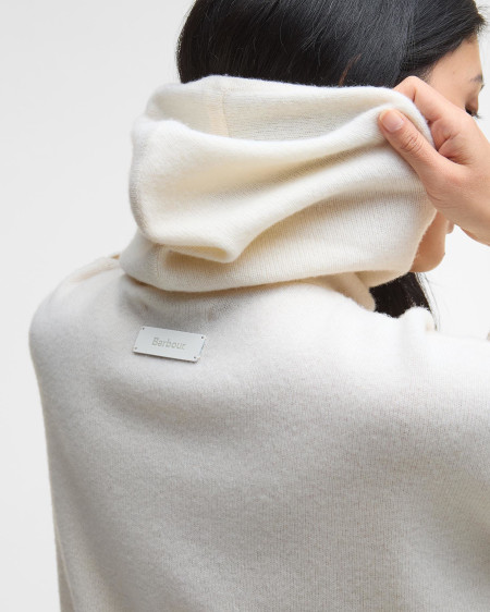 Felpa oversize lavorata a maglia con cappuccio Evette