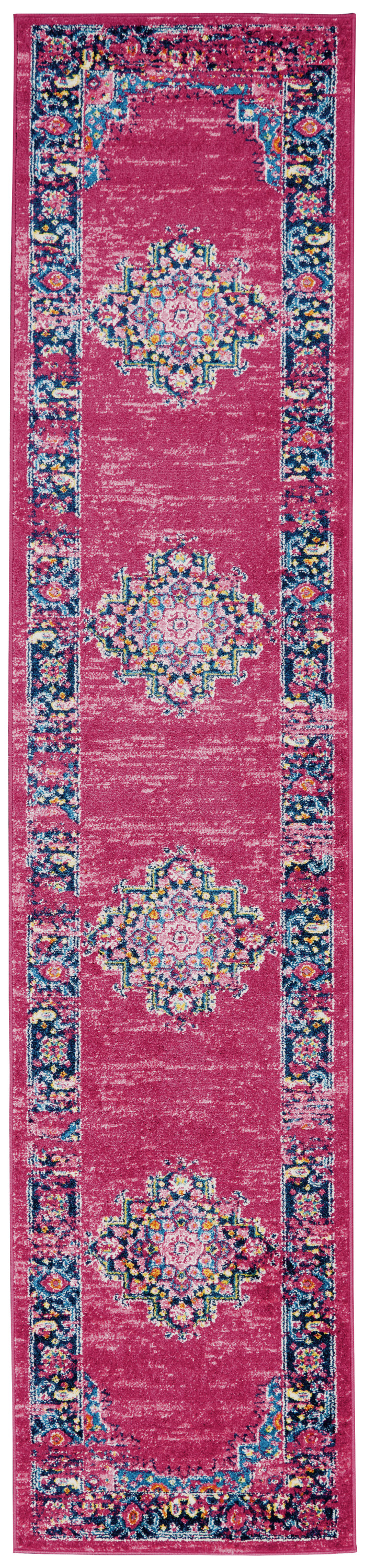 Nourison Passion 2'2" x 10' Fuchsia Bohemian Indoor Rug
