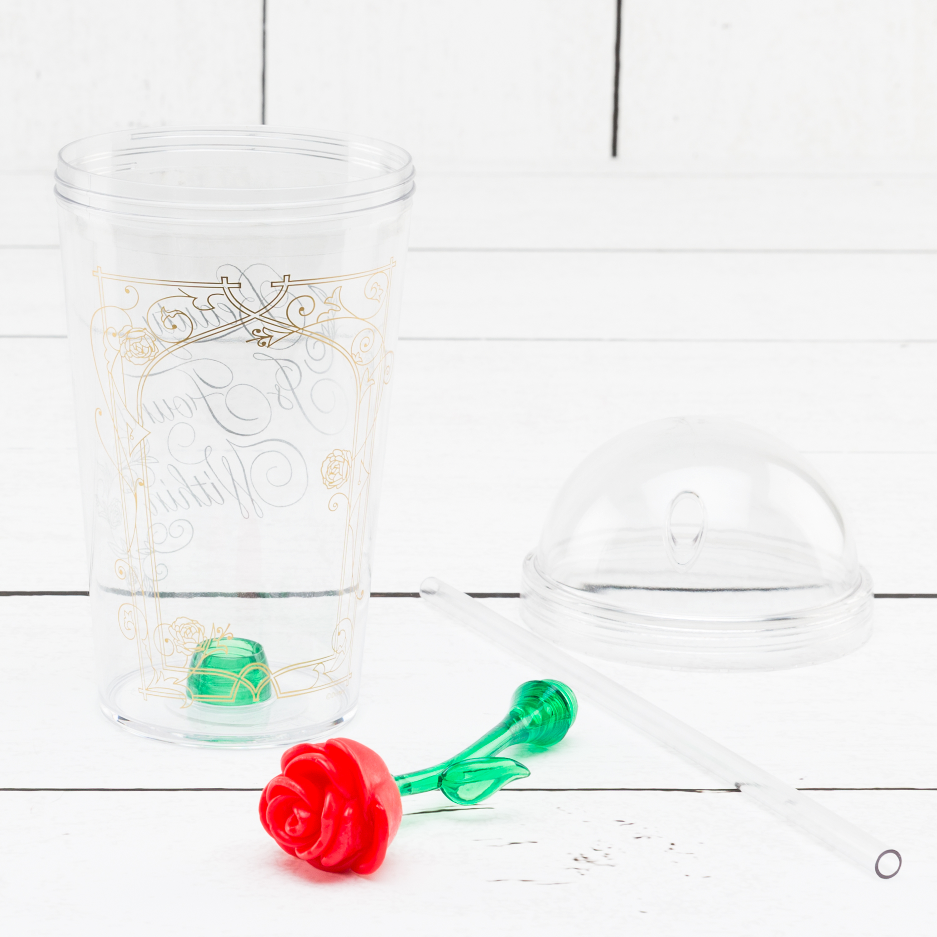 Beauty And The Beast 22 ounce Kid’s Tumbler, Enchanted Rose