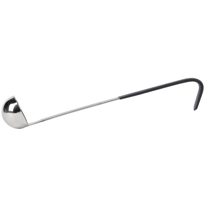 1-ounce heavy-duty stainless steel ladle with black Kool-Touch® handle