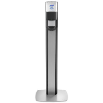 PURELL® MESSENGER™ ES6 Silver Panel Floor Stand with Dispenser
