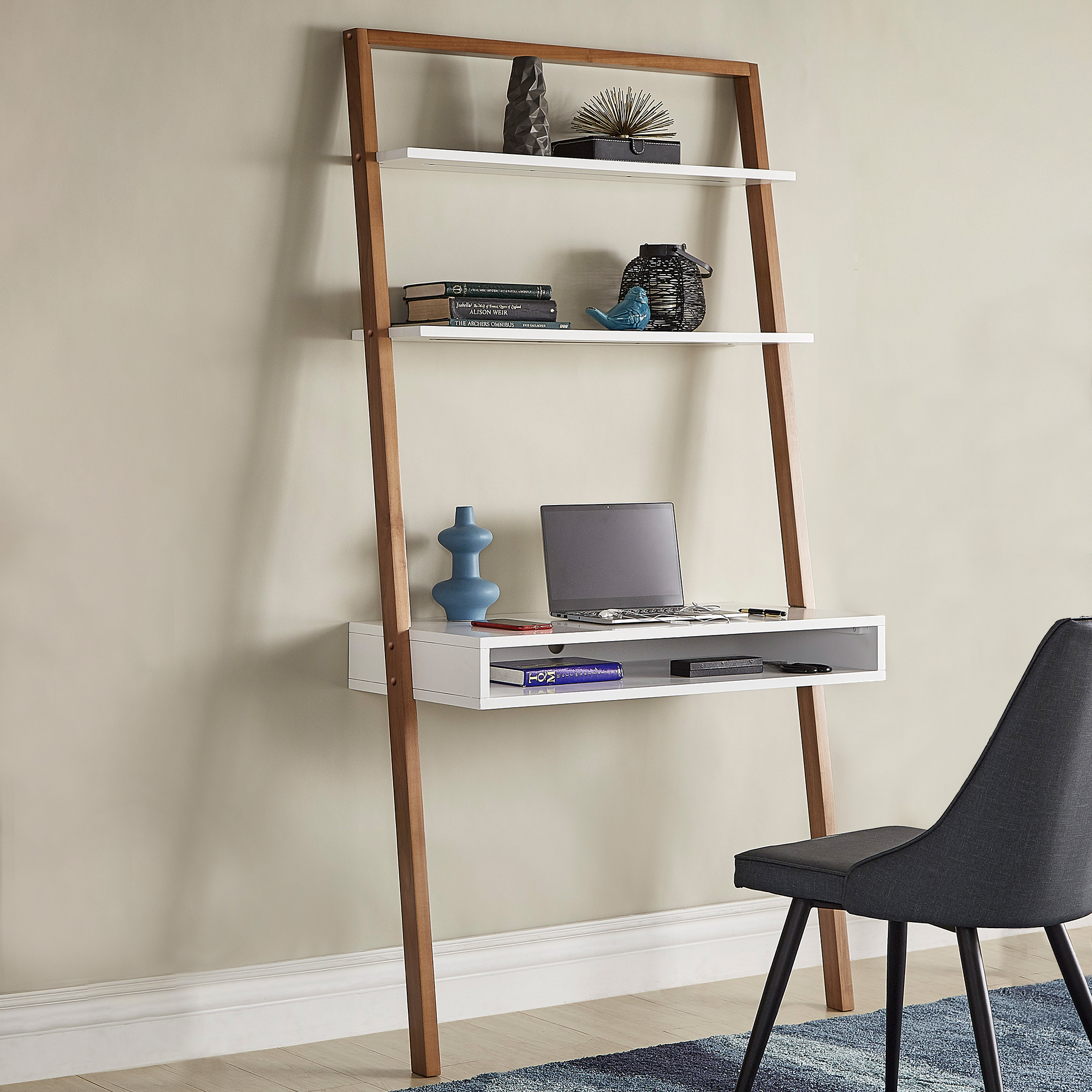 Two-Tone Leaning Ladder Desk