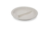 3 7/10-quart replacement round porcelain divided food pan for Intrigue® induction chafer