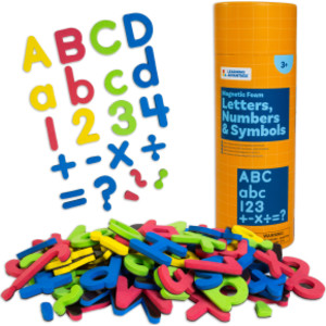 Magnetic Foam Letters, Numbers and Symbols Set, 84 Pieces
