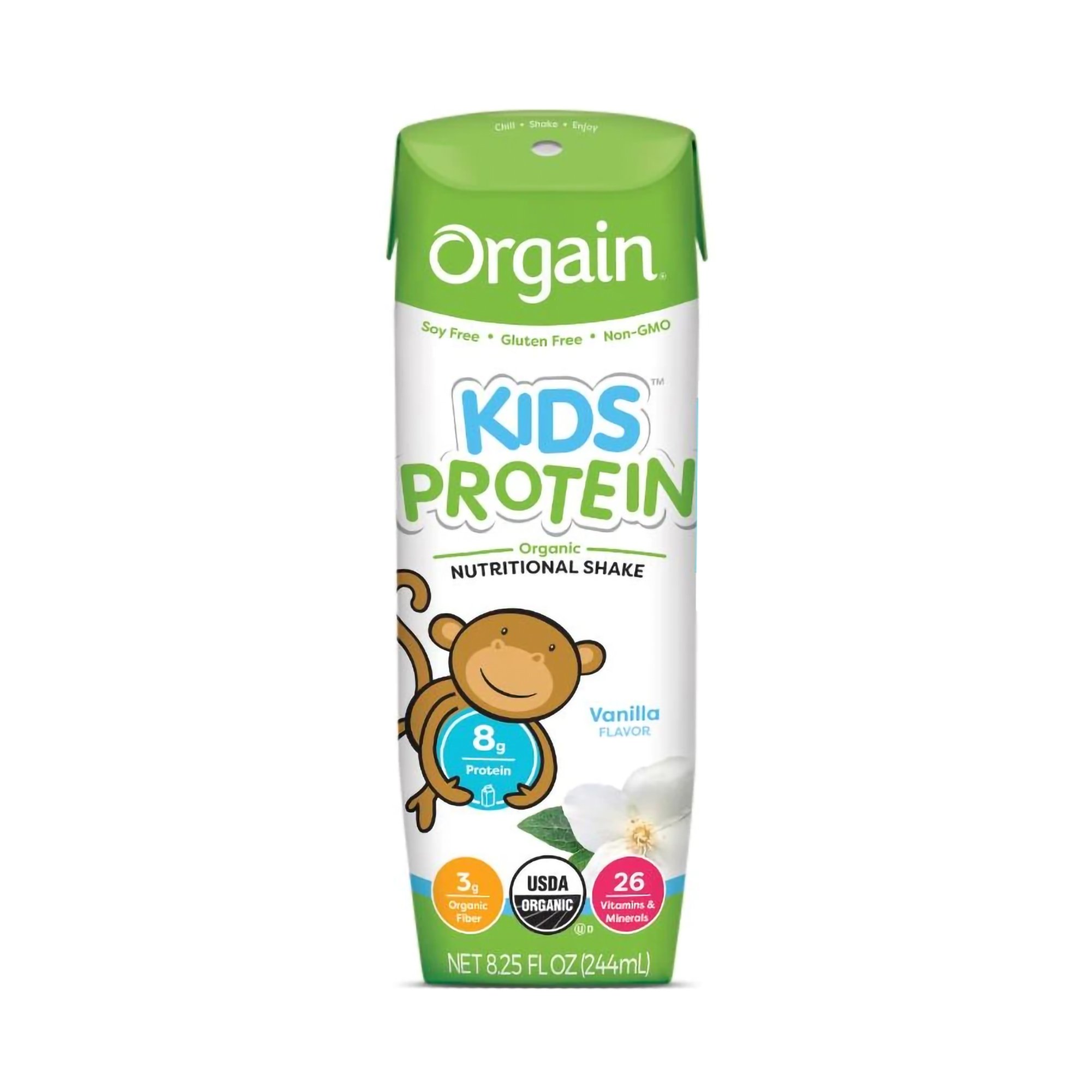 Orgain Kids Protein Organic Nutritional Shake, Vanilla, 8.25-ounce carton MK 1104610