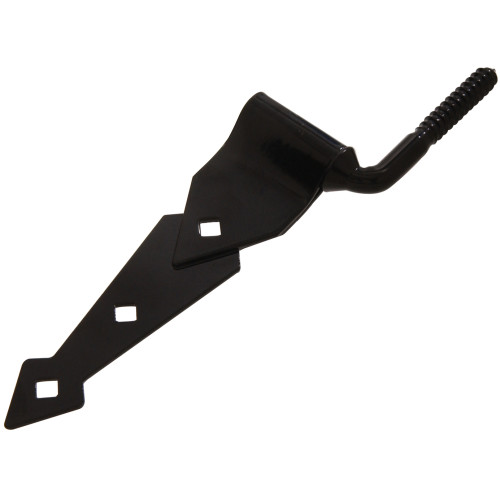 Hardware Essentials Black Ornamental Screw Hook & Strap Hinge 7