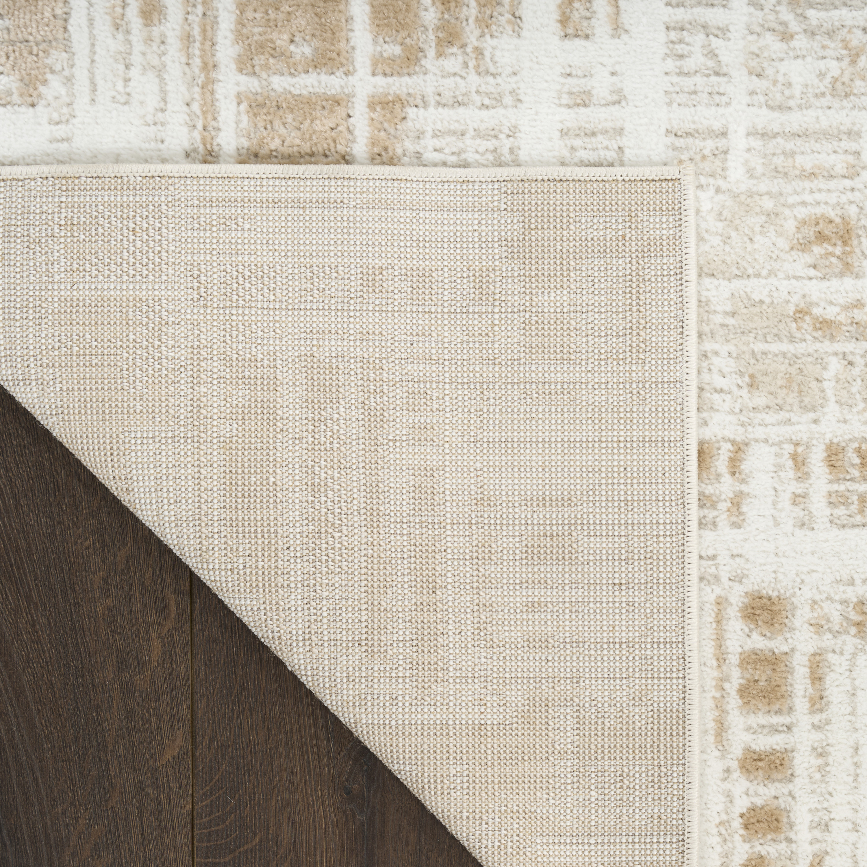 Nourison Dekor 4' x 6' Ivory Taupe Modern Indoor Rug