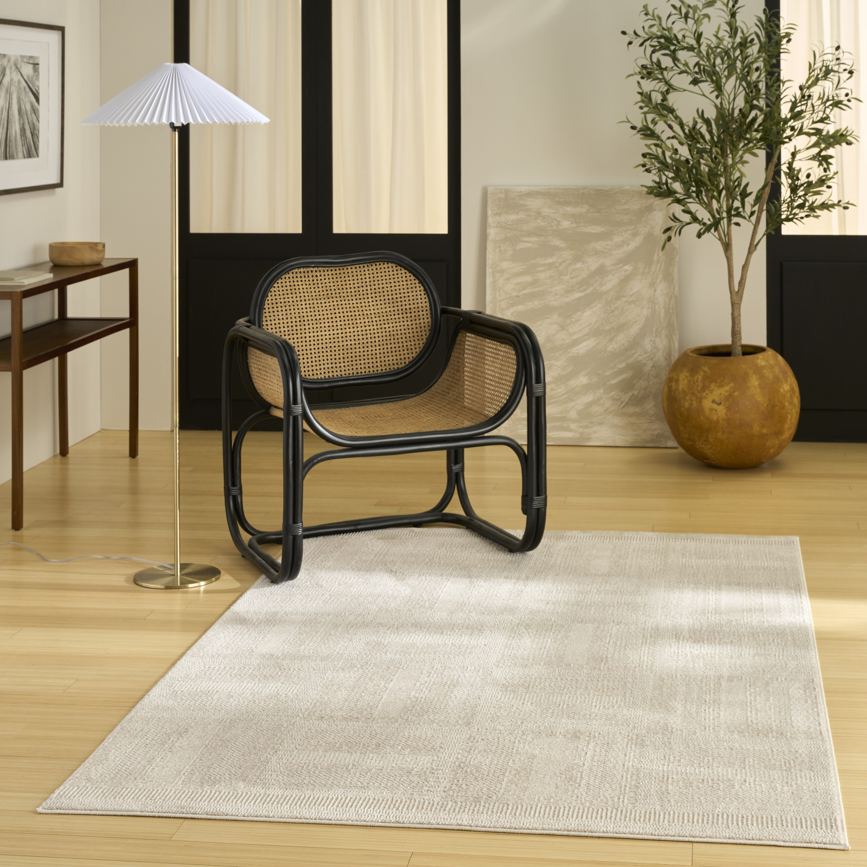 Nourison Nordic 4' x 6' Taupe Modern Indoor Rug