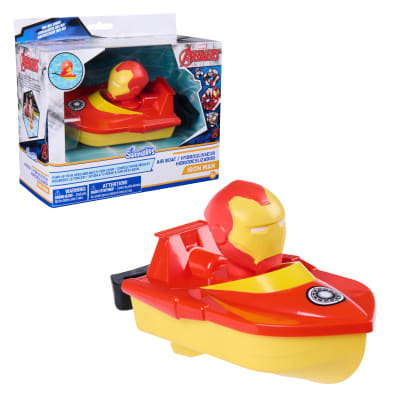 SwimWays Marvel Iron Man Air Boat, Swimming Pool Accessories & Kids Pool Toys, Pool Party Supplies, Marvel Toys for Kids Ages 4 & Up (No Batteries Required)