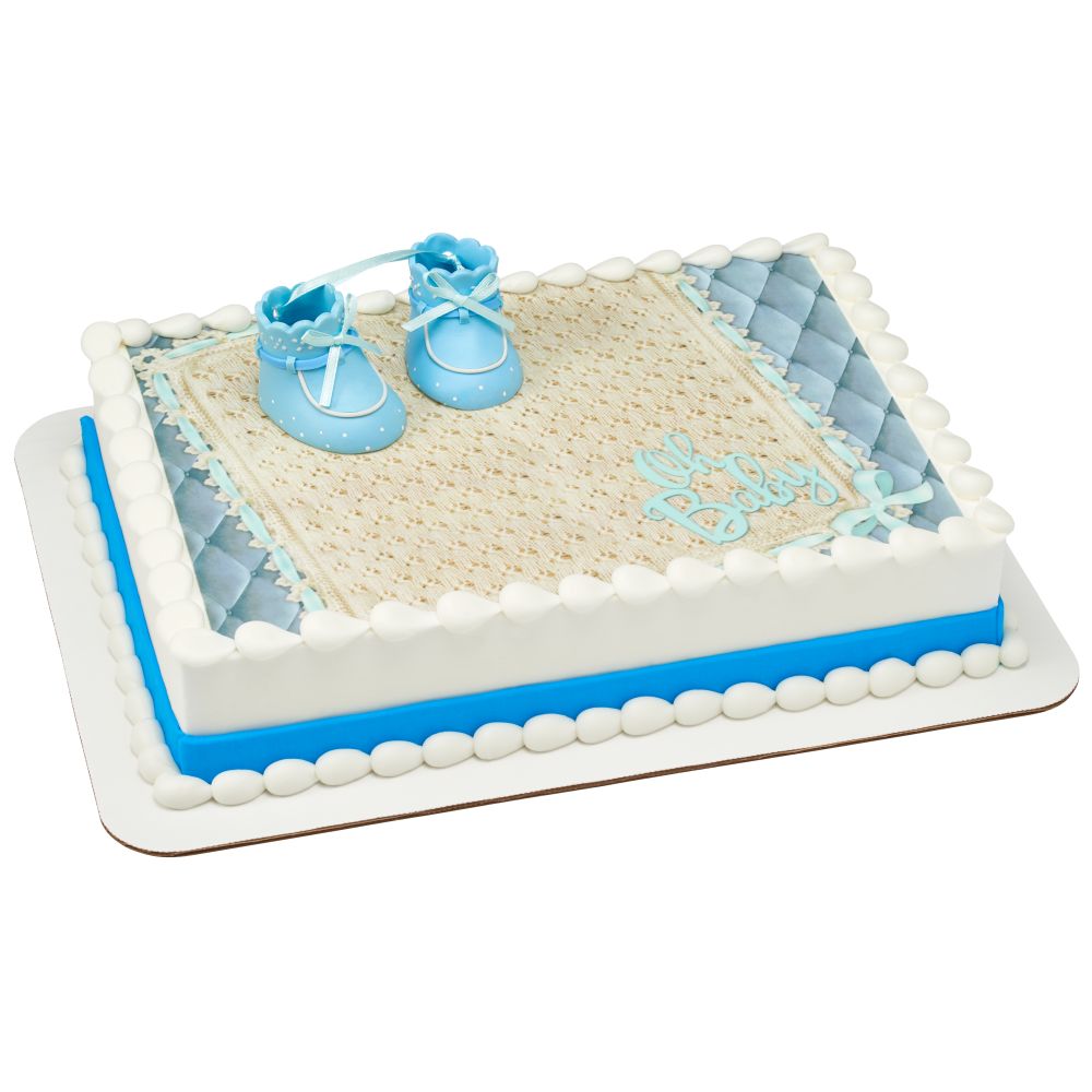 Image Cake Blue Baby Booties