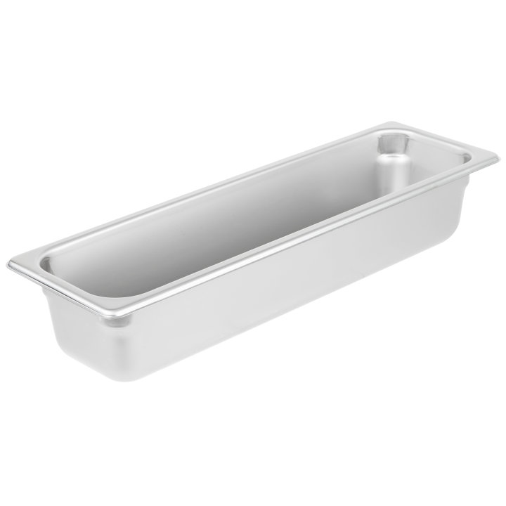 Half-size 4-inch-deep Super Pan® heavy-duty stainless steel steam table pan with flat corners