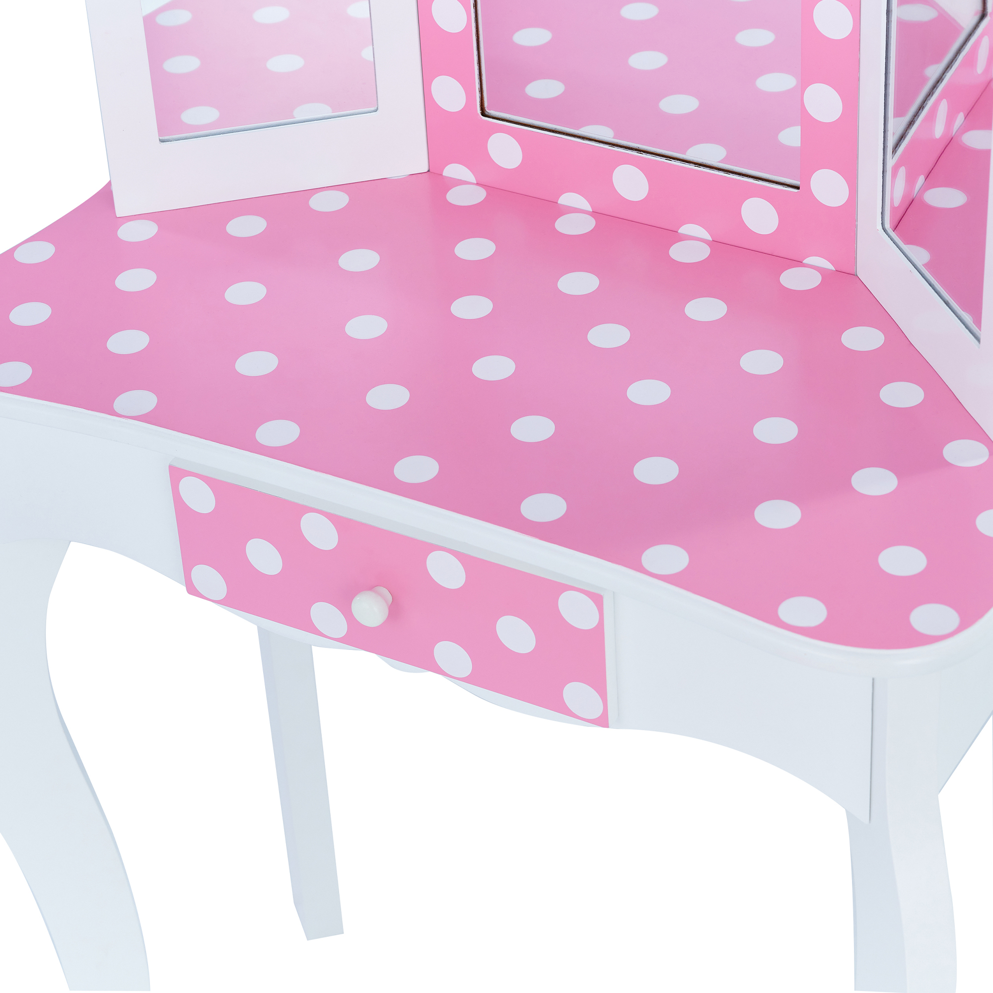 Dressing Table Vanity Set Mirror W/ LED Lights & Stool TD-11670FL by Teamson - Picture 12 of 12