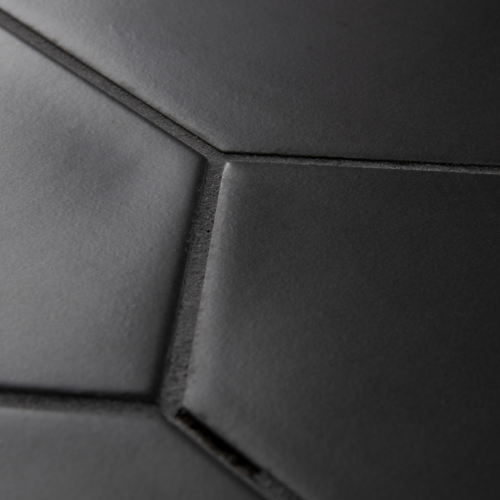 Kite Black 3-7/8 in. x 11-3/4 in. Porcelain Floor and Wall Tile