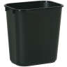 Rubbermaid Commercial, 3.25 gal, Resin, Black, Rectangle, Receptacle