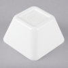Extra-small square melamine cubic display bowl in white