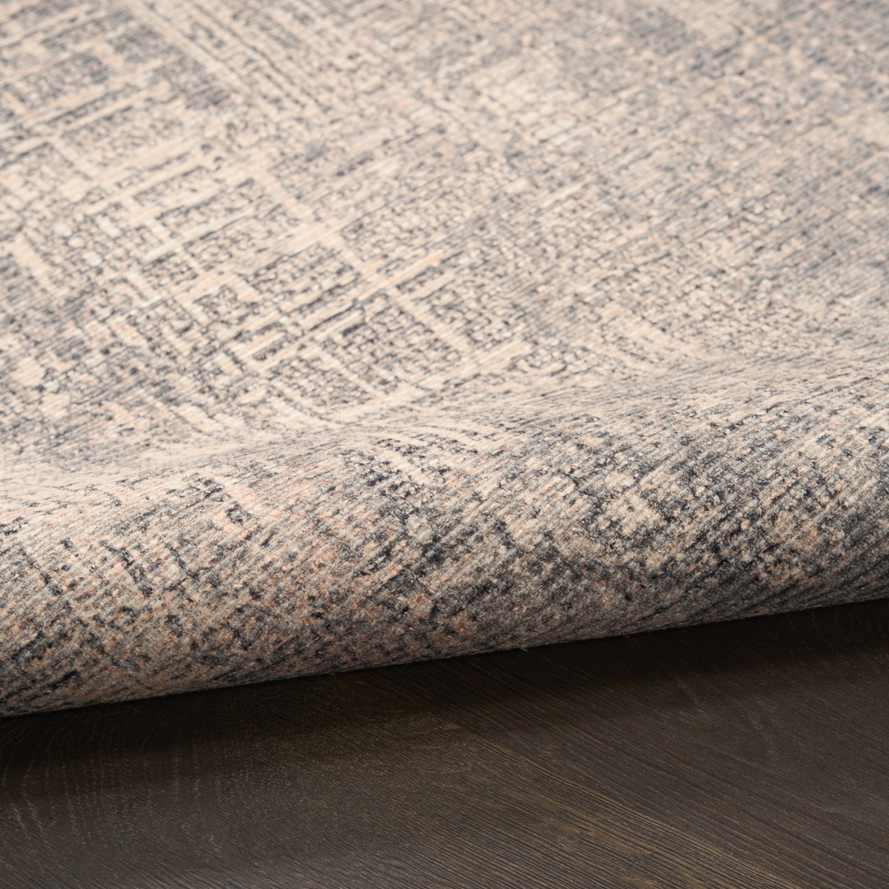 Nourison Botanical Washables 2' x 6' Taupe Modern Indoor Rug