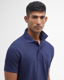 Washed-Out Sports Polo Shirt Classic Navy