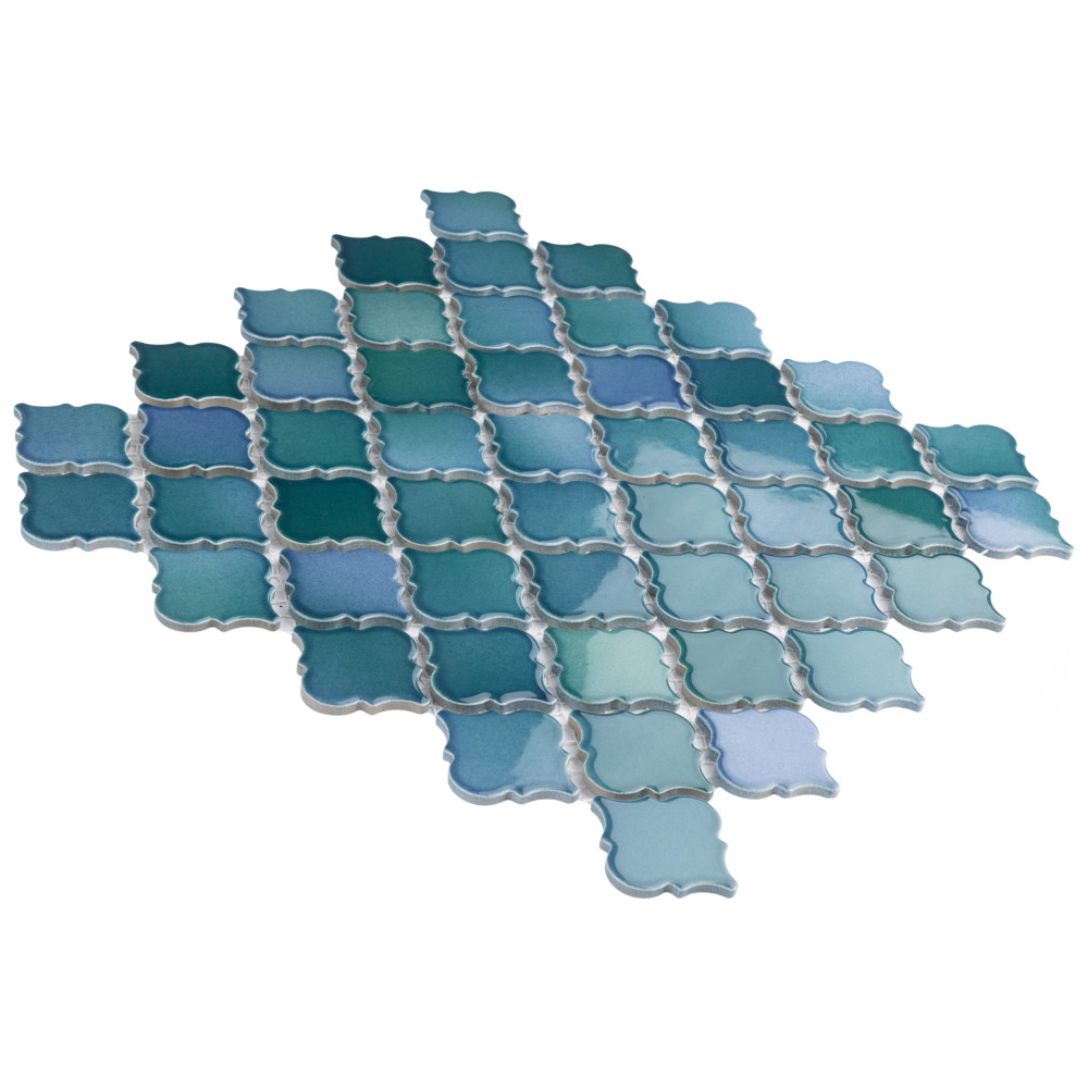 Sample – Hudson Tangier Aquamarine Porcelain Mosaic Tile
