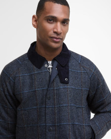 Jacke Bedale Check Wool Blue