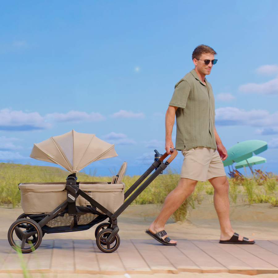 Transformer Stroller to Wagon Travel System Featuring LiteMax NXT Infant Car Seat with SensorySoothe