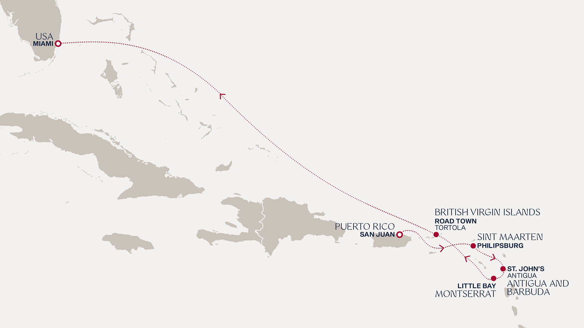 Itinerary map