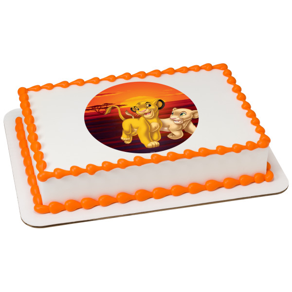 Disney The Lion King Simba and Nala PhotoCake® Edible Image®