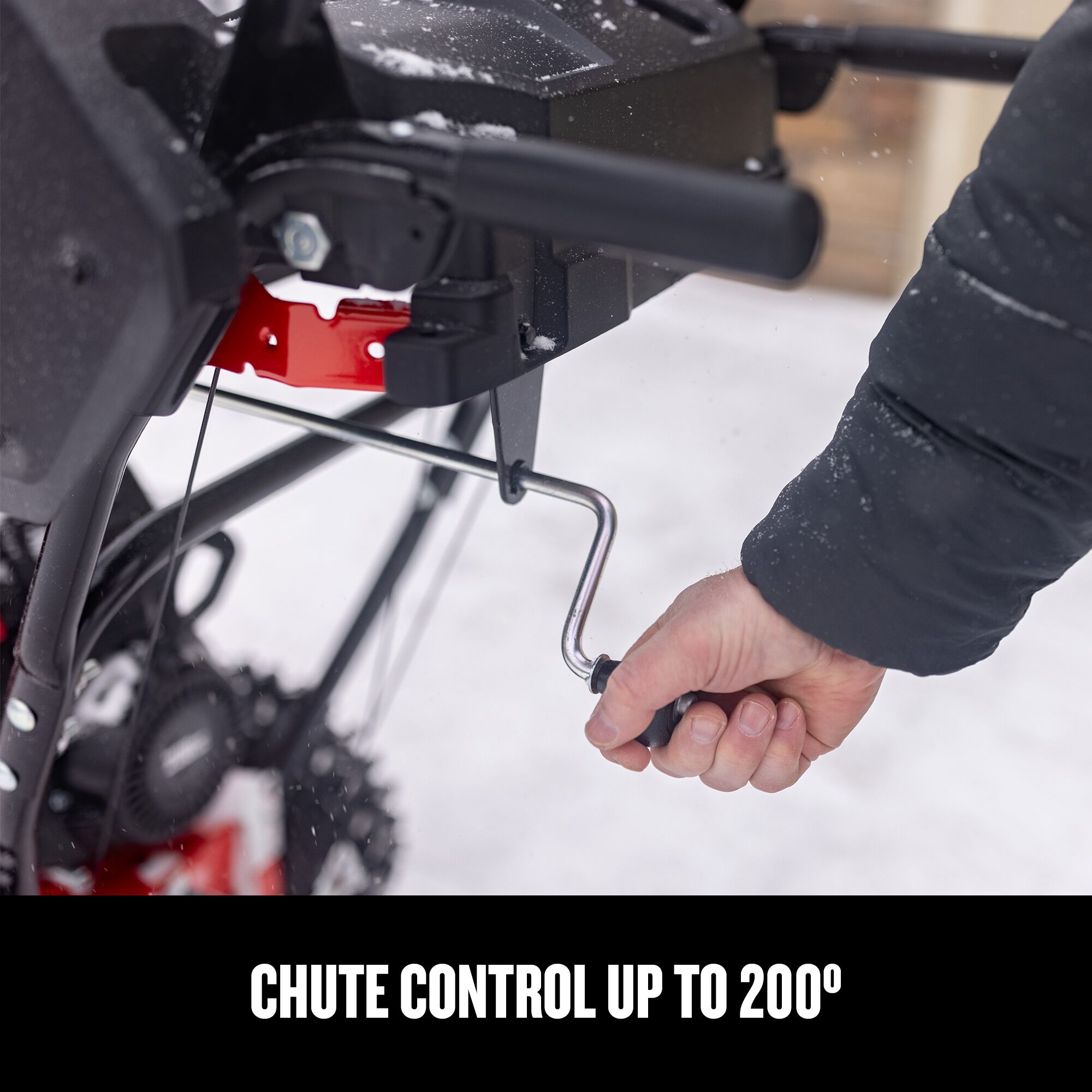 CRAFTSMAN 24 in 2-Stage Gas Snow Blower focused in on chute control