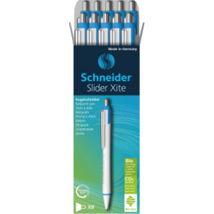 Slider Xite XB Refillable + Retractable Ballpoint Pen, 1.4 mm, Black Ink, Box of 10 Pens