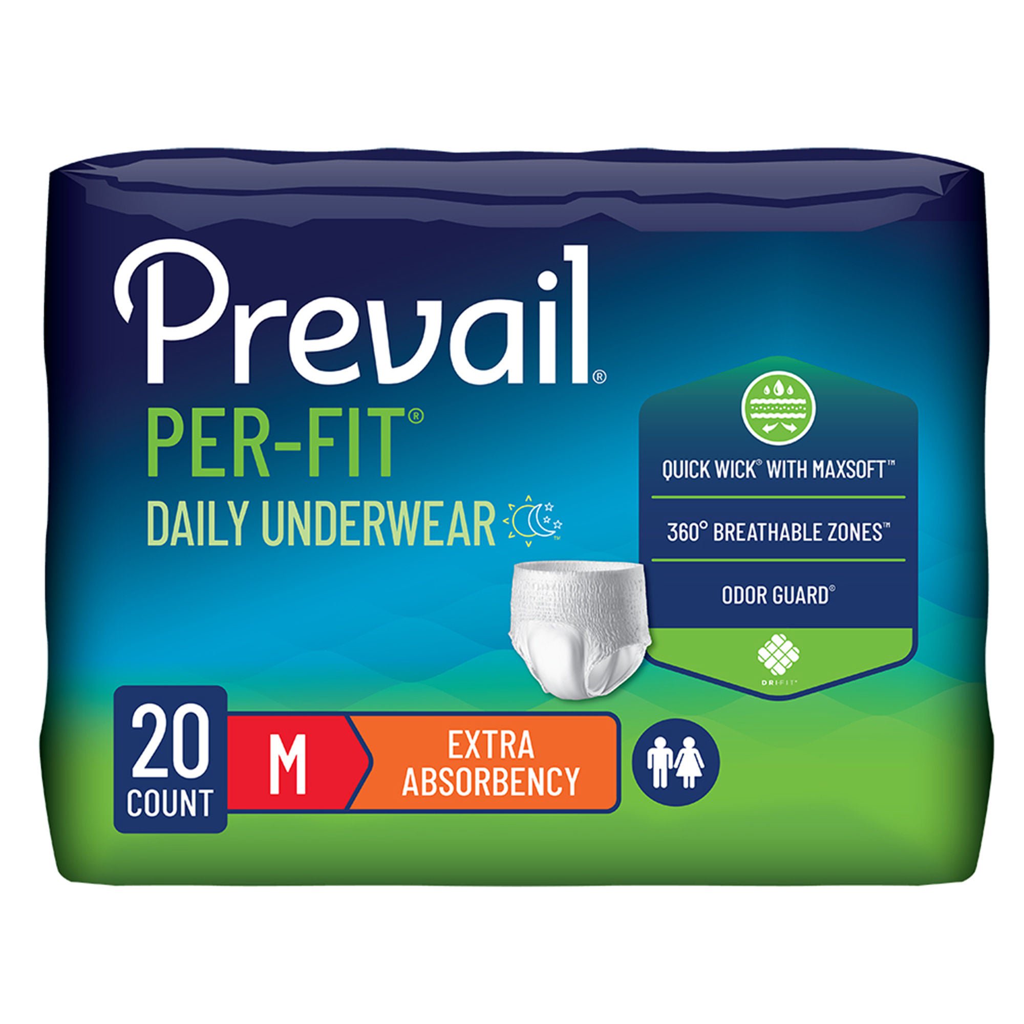 Prevail® Per-Fit® Extra Absorbent Underwear, Medium
