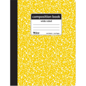 Wide-Ruled Marble Composition Book, 100 Sheets, Yellow