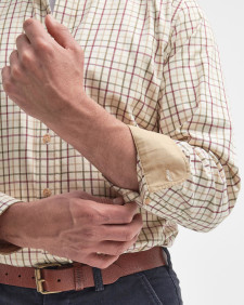 Sporting Regular Long-Sleeved Shirt Red-Khaki