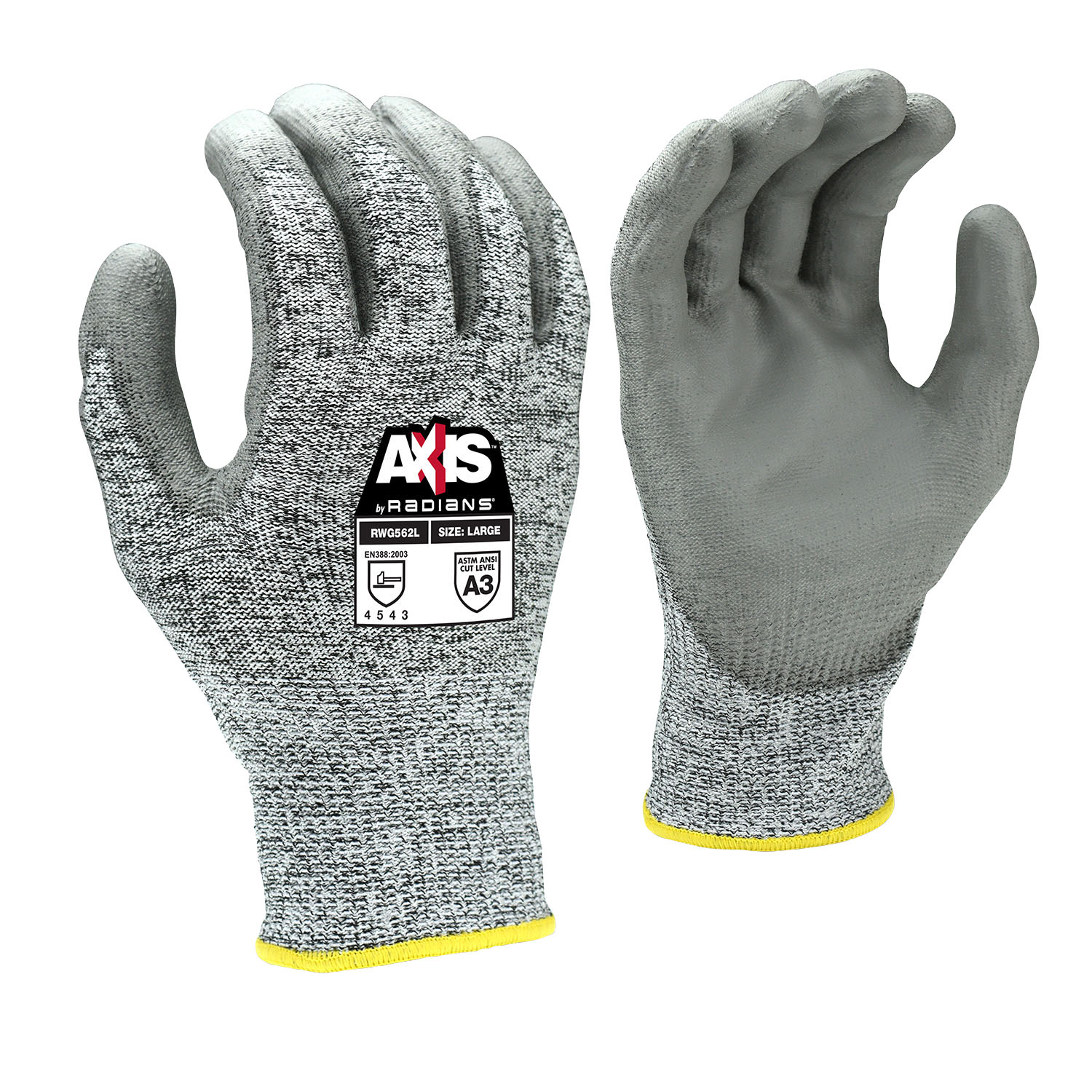 Radians RWG562 AXIS™ Cut Protection Level A3 PU Coated Glove