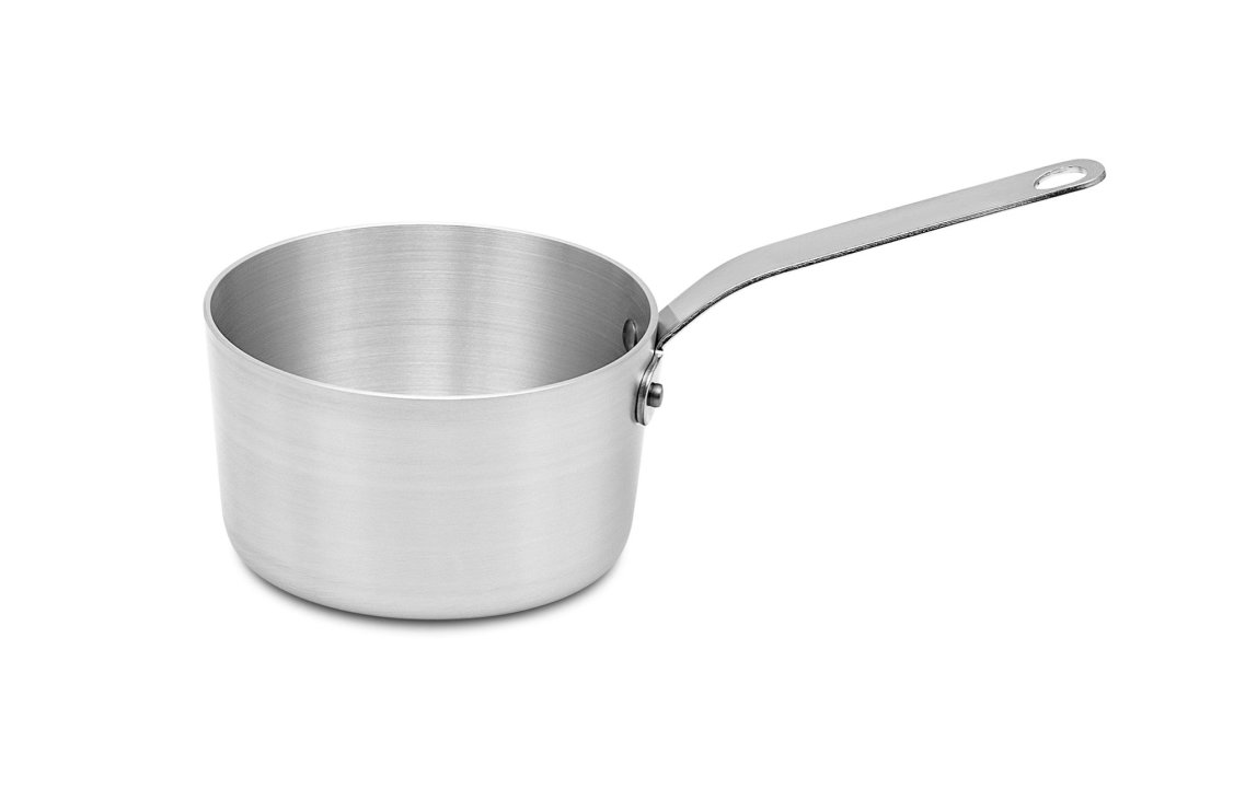 1 ½-quart Wear-Ever® tapered aluminum saucepan with natural finish and plated handle