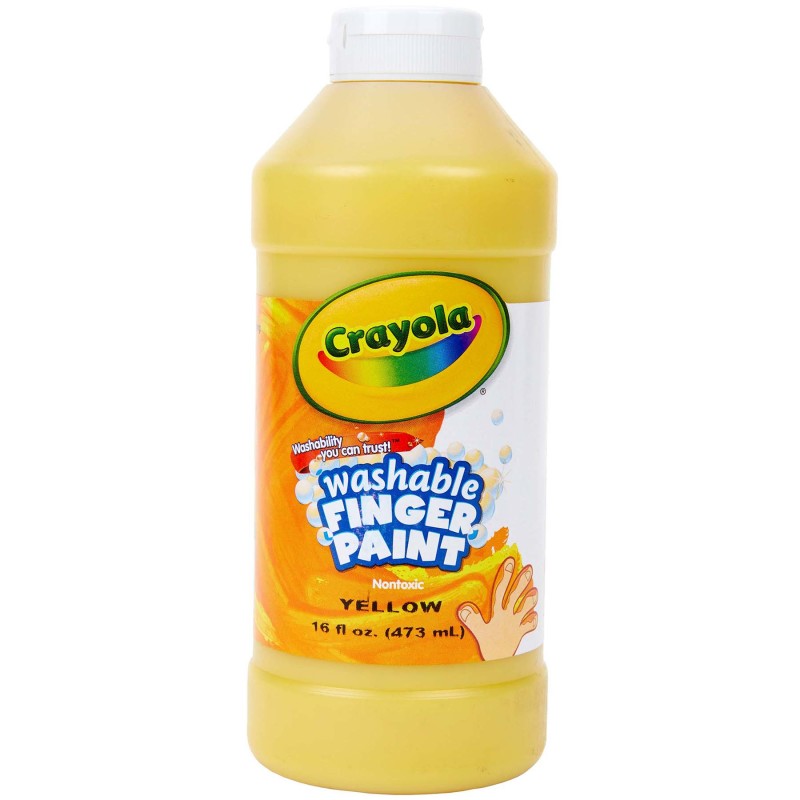 Washable Finger Paint, Yellow, 16 oz