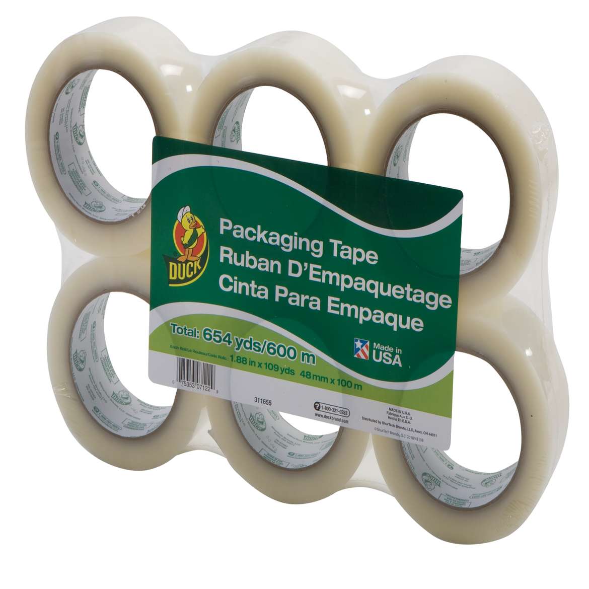 Standard Packing Tape for Packaging 109 yd 6pk Duck Brand