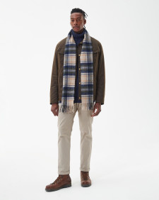 New Check Tartan Scarf Sand Beige Plaid