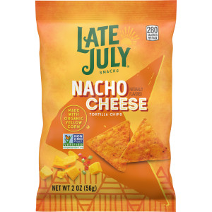 Late July Snacks, Nacho Cheese Tortilla Chips, 2 Oz. Bag