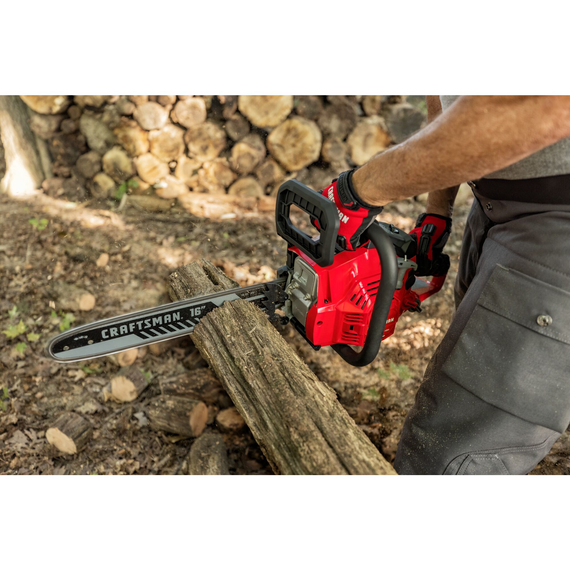 View of CRAFTSMAN Chain Saws  being used by consumer