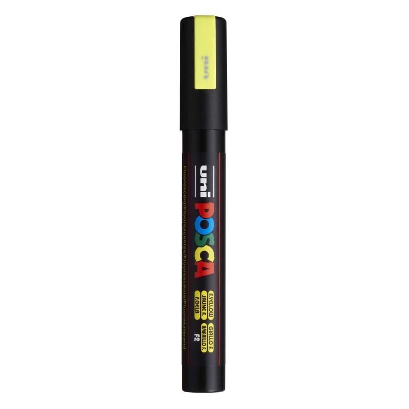 PC-5M Paint Markers, Medium Bullet Tip (1.8-2.5 mm), Fluorescent Yellow