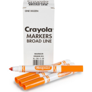 Bulk Markers, Conical Tip, Orange, 12 Count