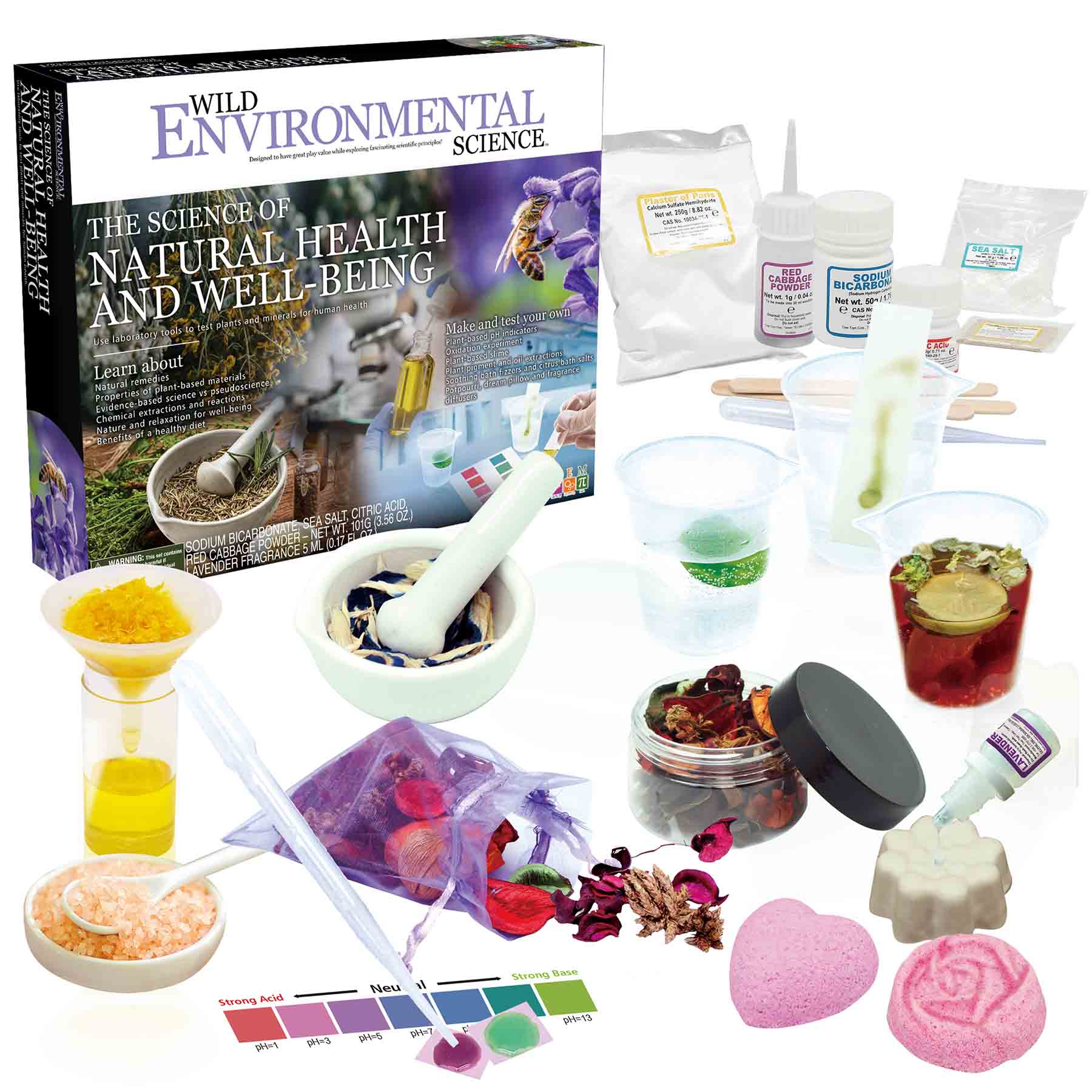 WILD ENVIRONMENTAL SCIENCE Natural Health and Well-Being - STEM Kit for Ages 8+ - Make Your Own Dream Pillow, Potpourri, Fragrance Diffusers and More image number null