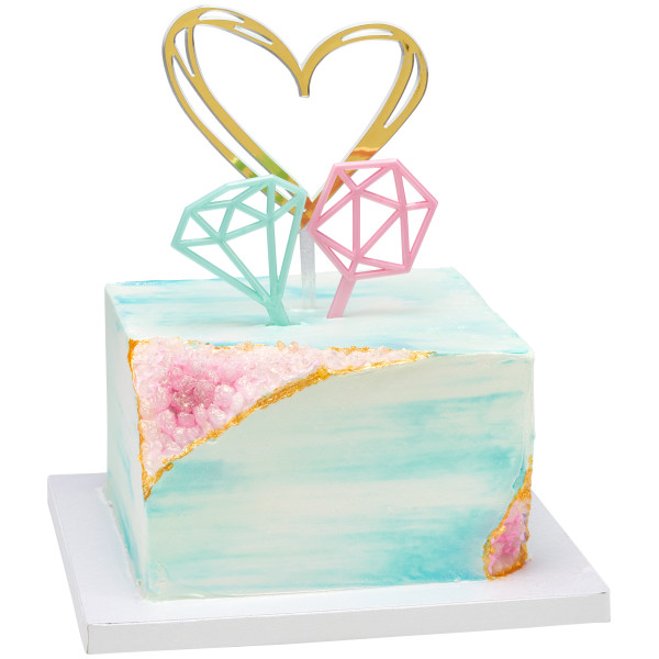 Gold Hearts Cake Kit