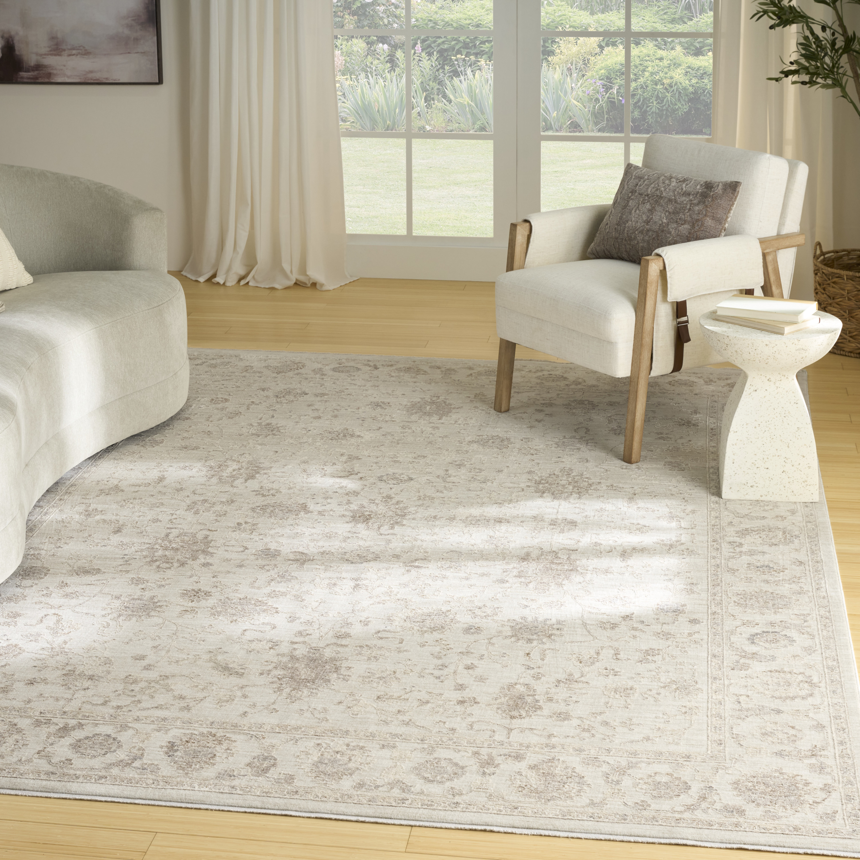 Nourison Shadows 6' x 9' Ivory Vintage Indoor Rug