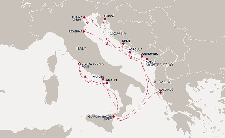 Itinerary map