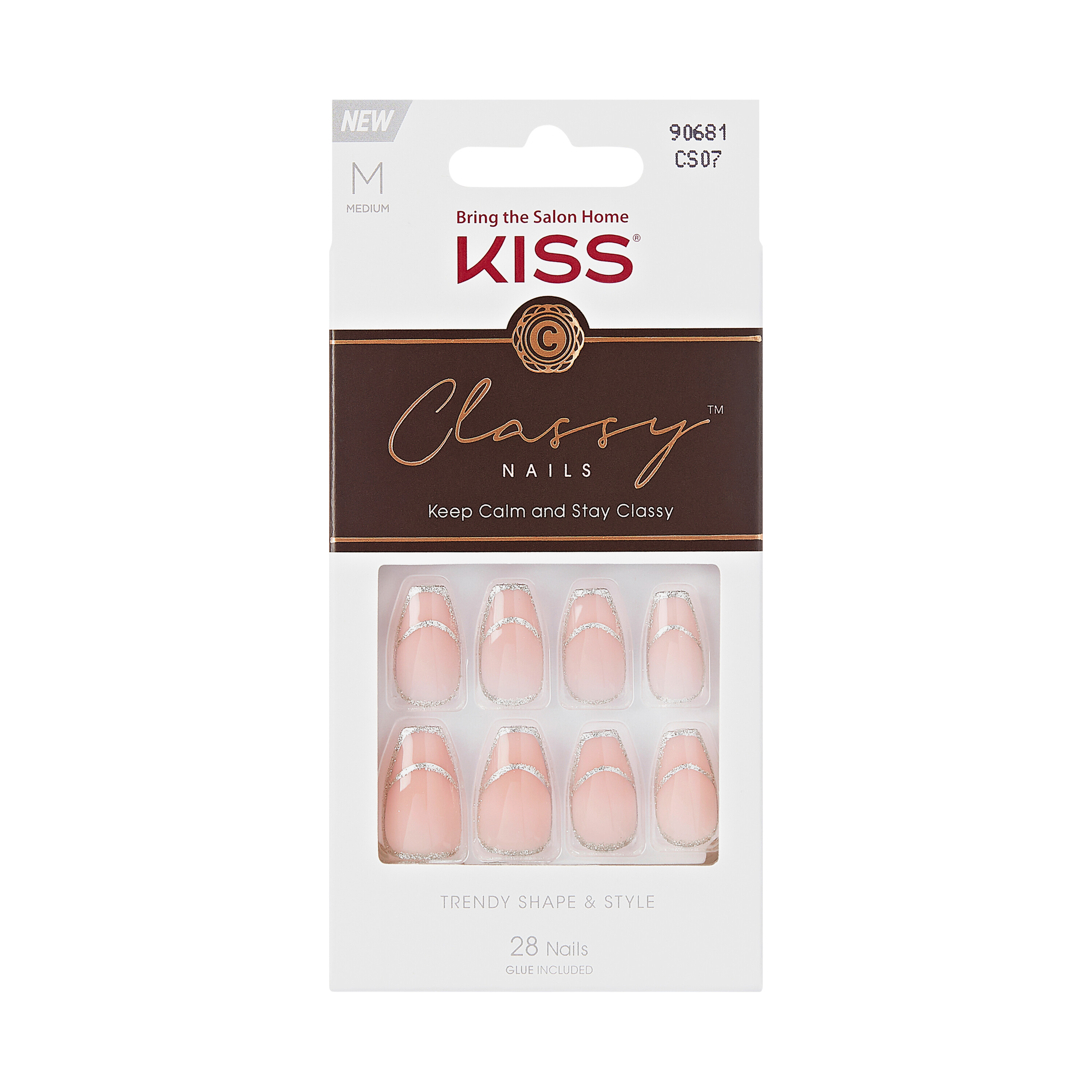 KISS Classy Press On Glue Nails  New Nail New Me