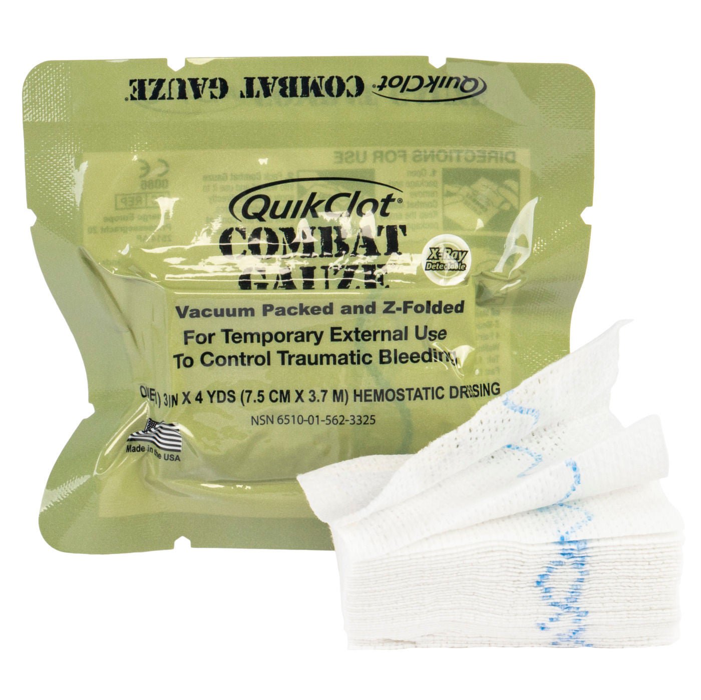 North American Rescue GAUZE, HEMOSTATIC COMBAT QUIKCLOT Z-FOLD