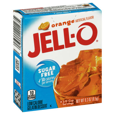 Jell-O Orange Sugar Free Gelatin Dessert, 0.3 oz Box - My Food and Family